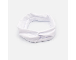 Bandeau en tissu blanc avec noeud