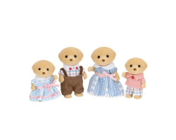 Calico Critters Yellow Labrador Family, ensemble de 4 figurines de poupée à collectionner