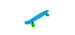 Planche à roulette Retro Ryde - Bleu/Vert - Notre exclusivité