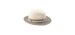 Canadian Hat Fedora court bicolore avec detail de paille Fulvio - Unisexe
