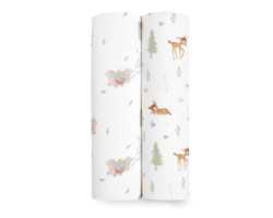 Pack of 2 Essentials Cotton Muslin Swaddles - Disney™ Bambi / Dumbo