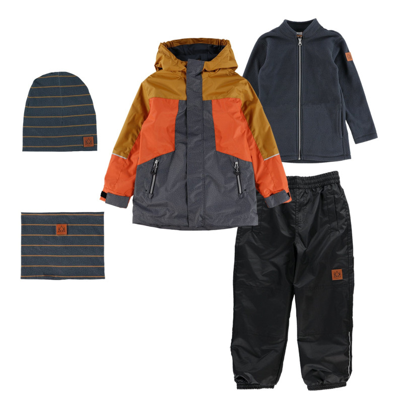 Deer Mountain Ensemble Extérieur Colorblock 7-12ans + tuque + cache-cou