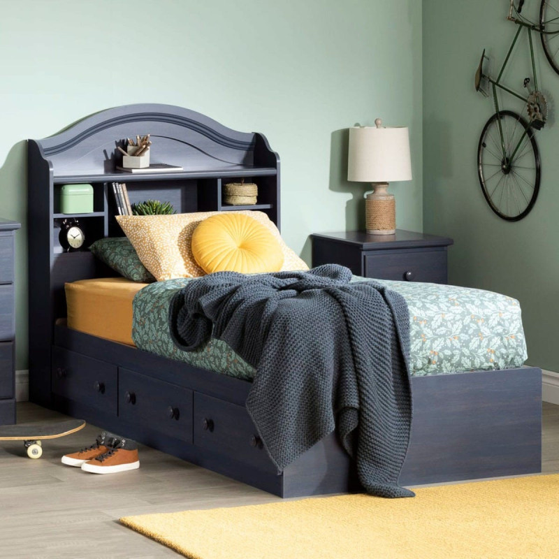 Summer Breeze Single Bed and Headboard - Blueberry