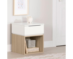 Night Table - Hooray Natural Elm and White