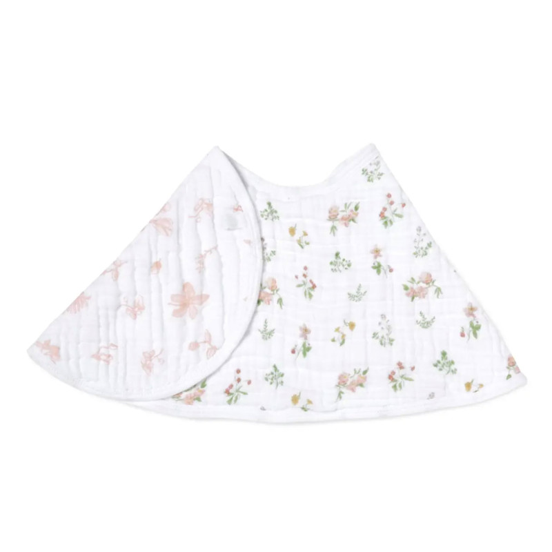 Aden+Anais Bavoir Burpy en mousseline de coton Essentials - Motif floral campagnard