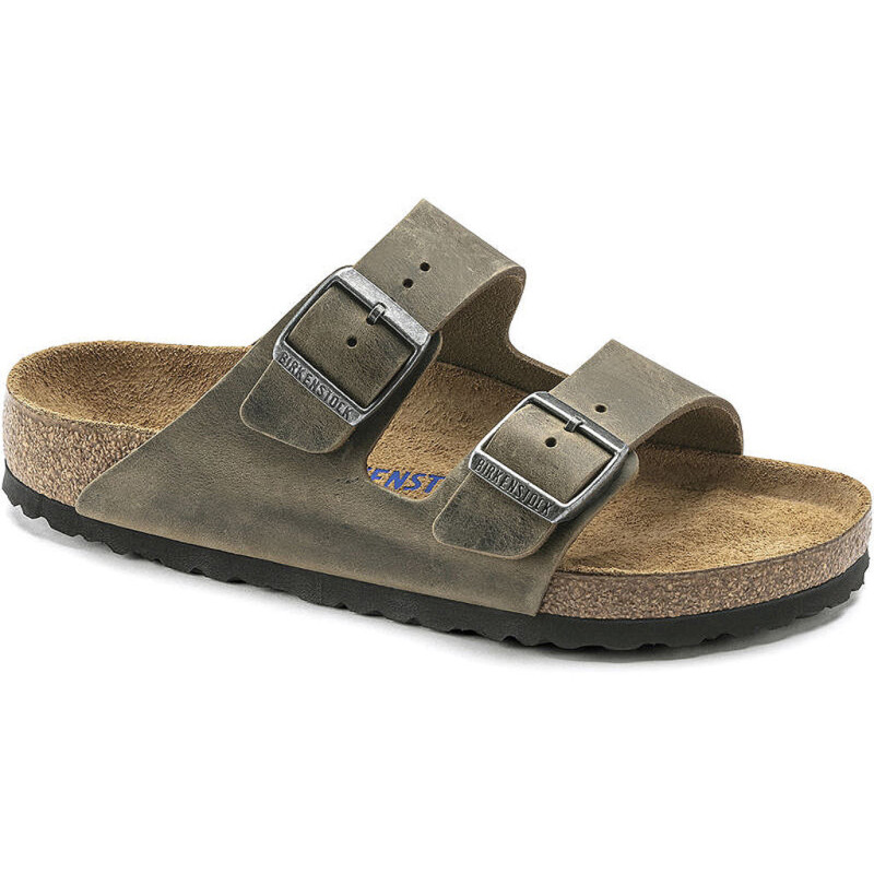 Birkenstock Sandales Arizona Lit de pied souple Cuir huilé - Homme