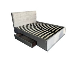 S-8032 60" platform bed (gray velvet)