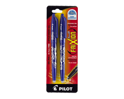 PILOT Frixion Ball stylo gel effaçable, 2 unités, bleu