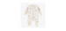 Cream hook pattern pajamas in organic cotton, newborn