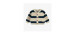 Long sleeves cream and navy striped ribbed knit vest, newborn