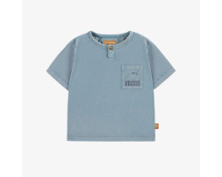 Blue short sleeves t-shirt in cotton, baby