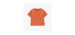 Orange short sleeved t-shirt with illustration in cotton, baby