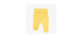 Plain yellow evolutive pants in stretch jersey, baby