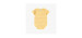 Orange, yellow and cream striped rib-knit bodysuit with short sleeves, baby