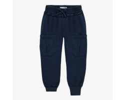 Navy wide fit pant with...