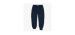 Navy wide fit pant with pockets in cotton and linen, child