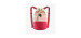 Beach bag with stripes in gradient of pink in cotton canvas, child