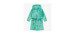 Blue plush dressing gown with frog all over print, child