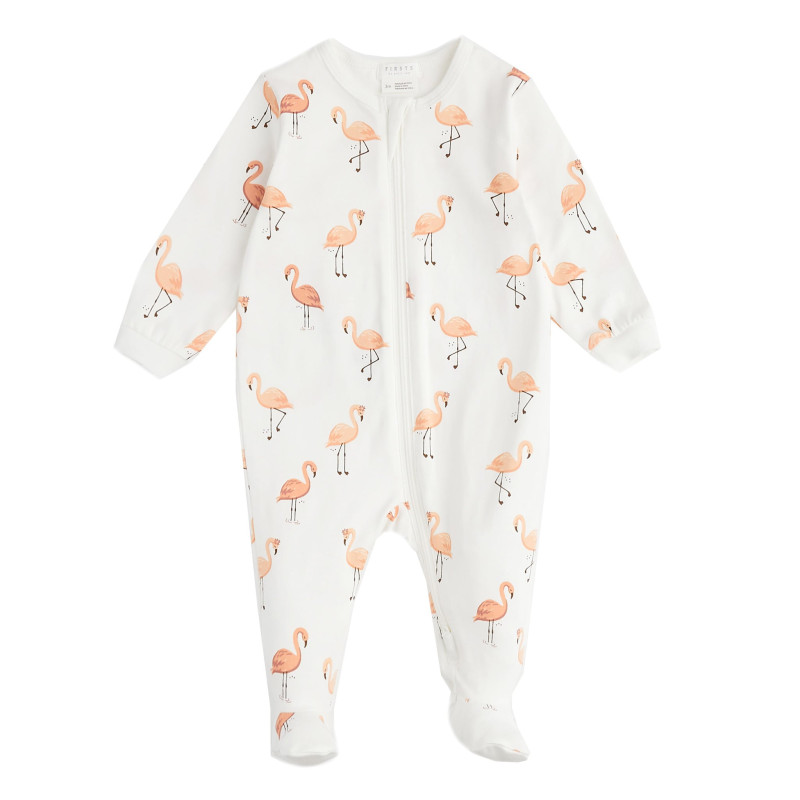Flamingo pajamas 0-12 months