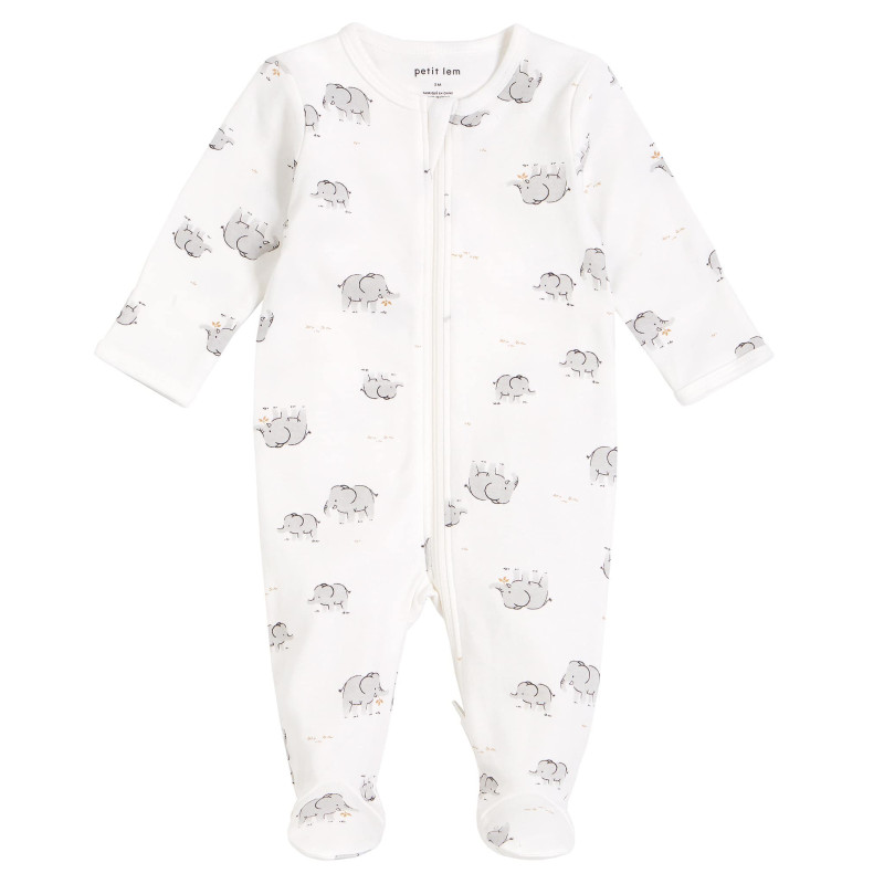 Petit Lem Pyjama Imprimé Éléphants 0-12mois