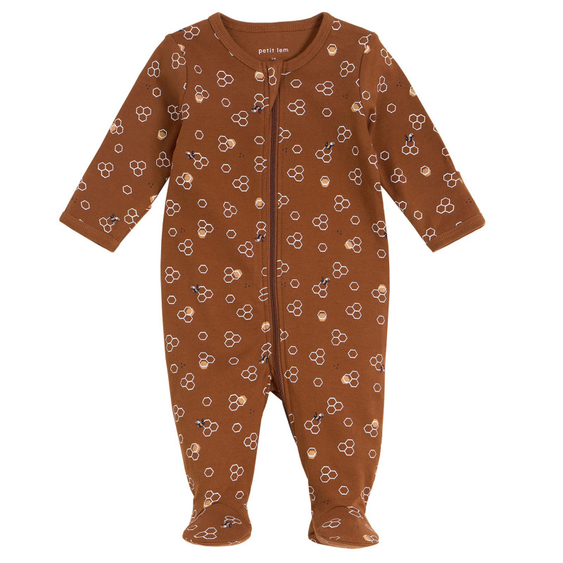 Bear Honeycomb Pajamas 0-12 months