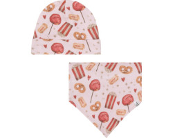 Hat and bib set with...