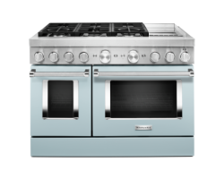 48” Gas Range. KitchenAid 4.1 cu. ft. with 6 burners in Blue KFDC558JMB