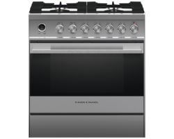 Cuisinière au Gaz de 30 po. Fisher and Paykel 3.5 pi.cu avec 4 brûleurs en Inox OR30SDG6X1