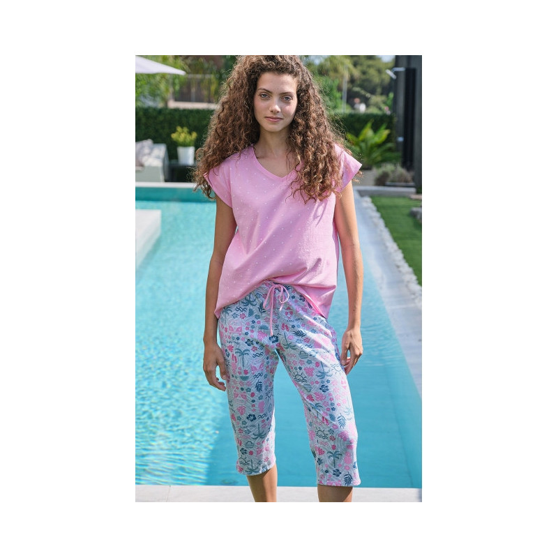 Massana Loungewear Pyjama à pantalon Capri - SUMMER VIBE