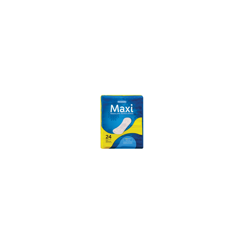 PERSONNELLE Maxi serviettes régulières, sans parfum, 24 unités