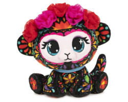 P.Lushes Designer Fashion Pets, Sofia Lopez, singe en peluche de luxe, noir/multicolore, 15,2 cm