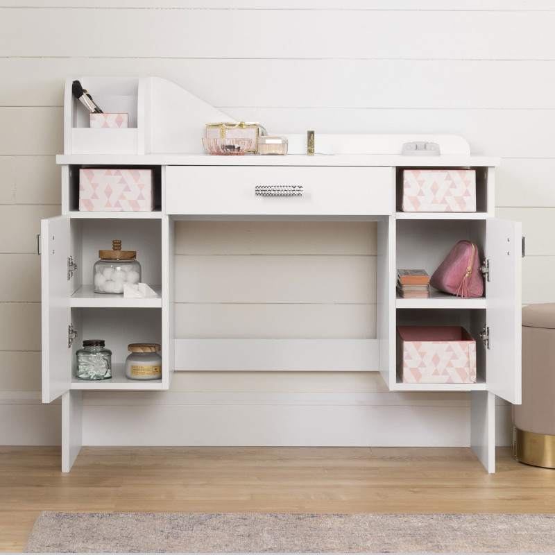 Tiara Dressing Table - Solid White