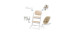 Cybex Ensemble chaise Haute 3-en-1 Lemo + Siège nouveau-né - Sable Blanc