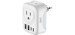 European wall plug adapter for travel 2x Type-C, 2x Usb, 2xAC