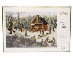 Trefl -  l'hiver au chalet en bois rond (1000 pièces)