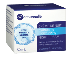 PERSONNELLE Crème de nuit hydratante, peau normale, 50 ml