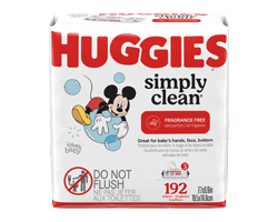 HUGGIES Simply Clean lingettes pour bébés, non parfumées, 192 unités