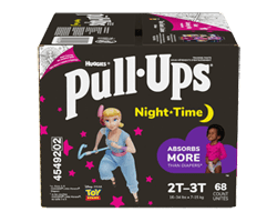 PULL-UPS Night-Time sous-vêtements d'entraînement pour filles, 2T-3T, 68 unités