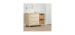 3-drawer chest of drawers with baskets - Cotton Candy Bleached oak
