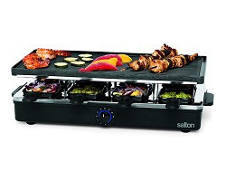 Raclette Party Grill Plate for 8 Person 1400W PG1645 Salton - NEW