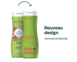 Attitude / 473 ml Little Leaves - Shampoing et gel nettoyant 2 en 1 coco et melon d'eau