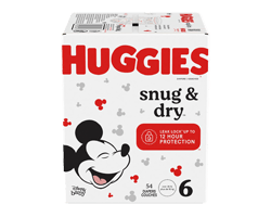 HUGGIES Snug & Dry couches pour bébés, taille 6, 54 unités