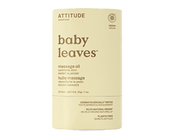 ATTITUDE Baby leaves bar huile de massage, douce amande, 30 g