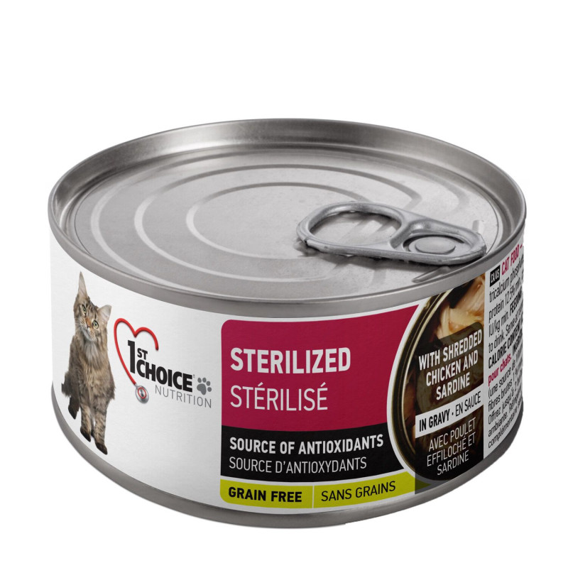 Sterilized formula with shredded chicken…