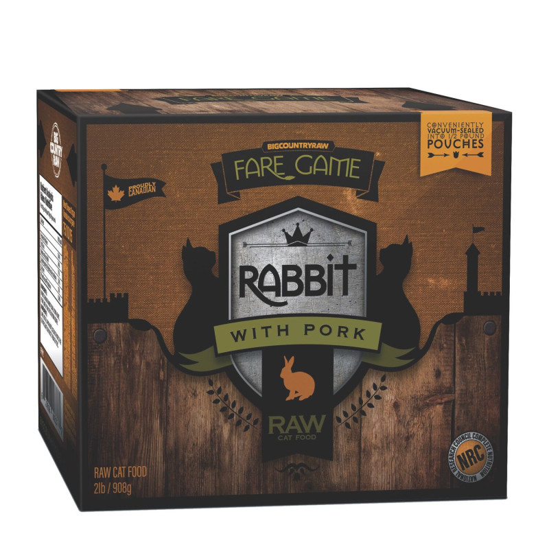 “Fare Game” raw food with rabbit and…