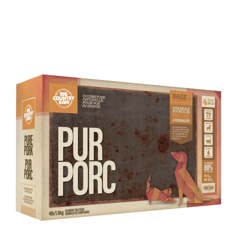 Raw food pure pork meal, 1.8 kg