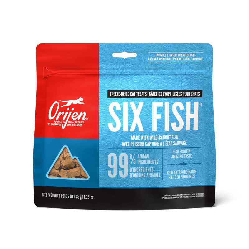 Orijen Gâteries lyophilisées « Six Fish » pour …