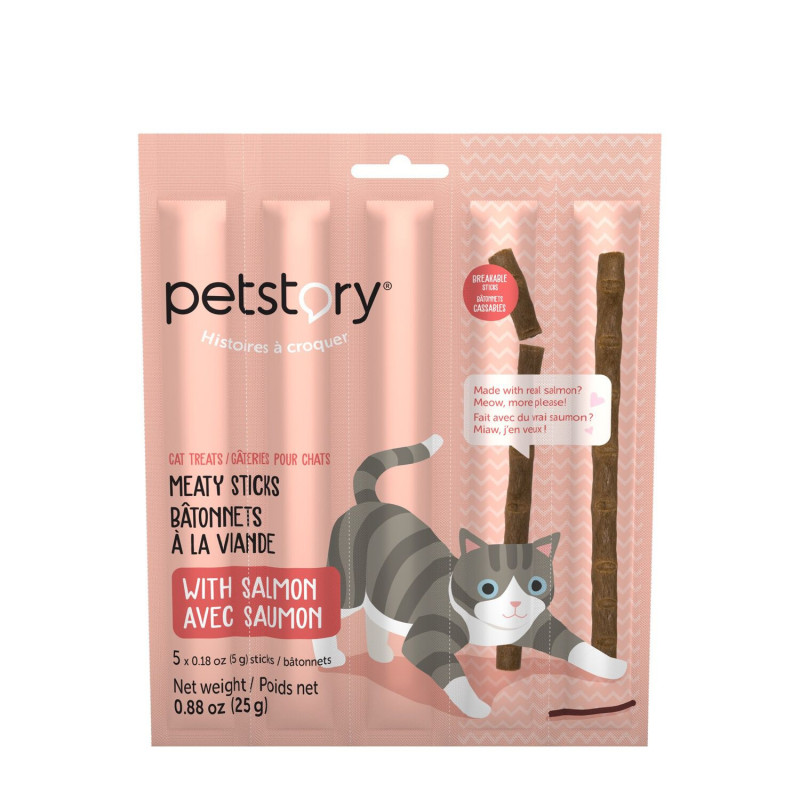 Treats for cats, meat sticks…