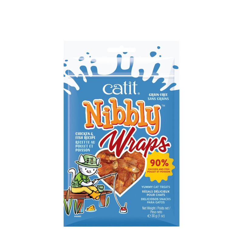 Nibbly rolled treats for cats, chicken…