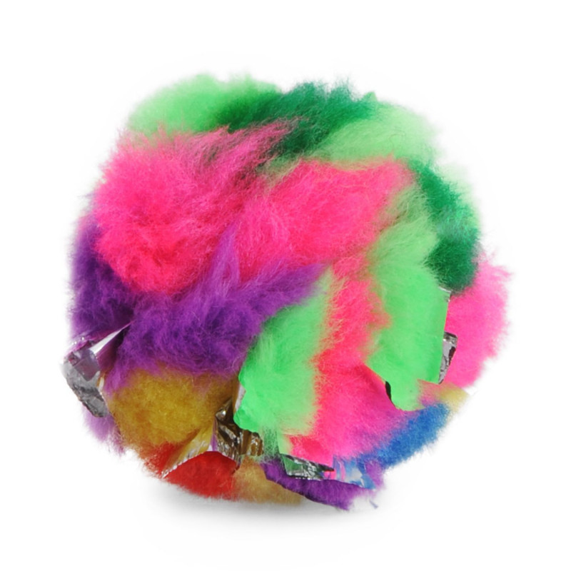 Burgham Jouet pour chat balle multicolore
